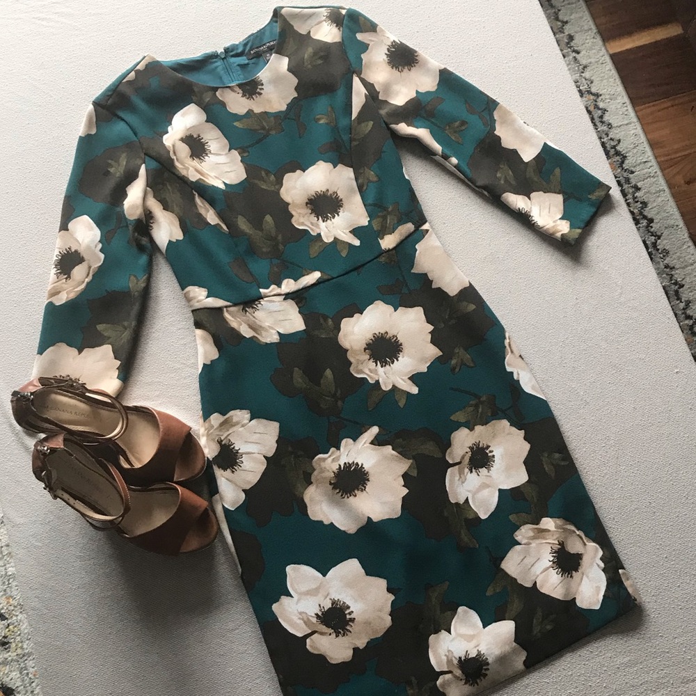 Banana Republic Green Print Dress
